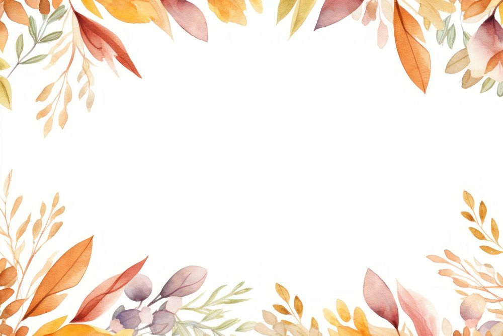 Fall border rectangle backgrounds pattern plant.