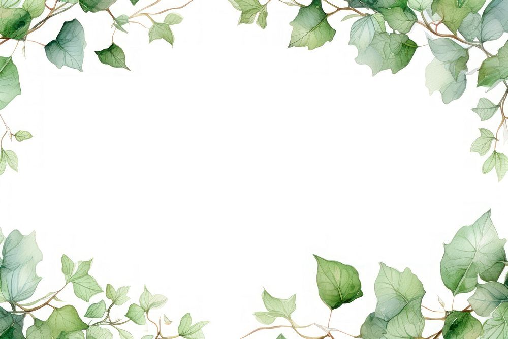 Ivy border rectangle backgrounds plant green.