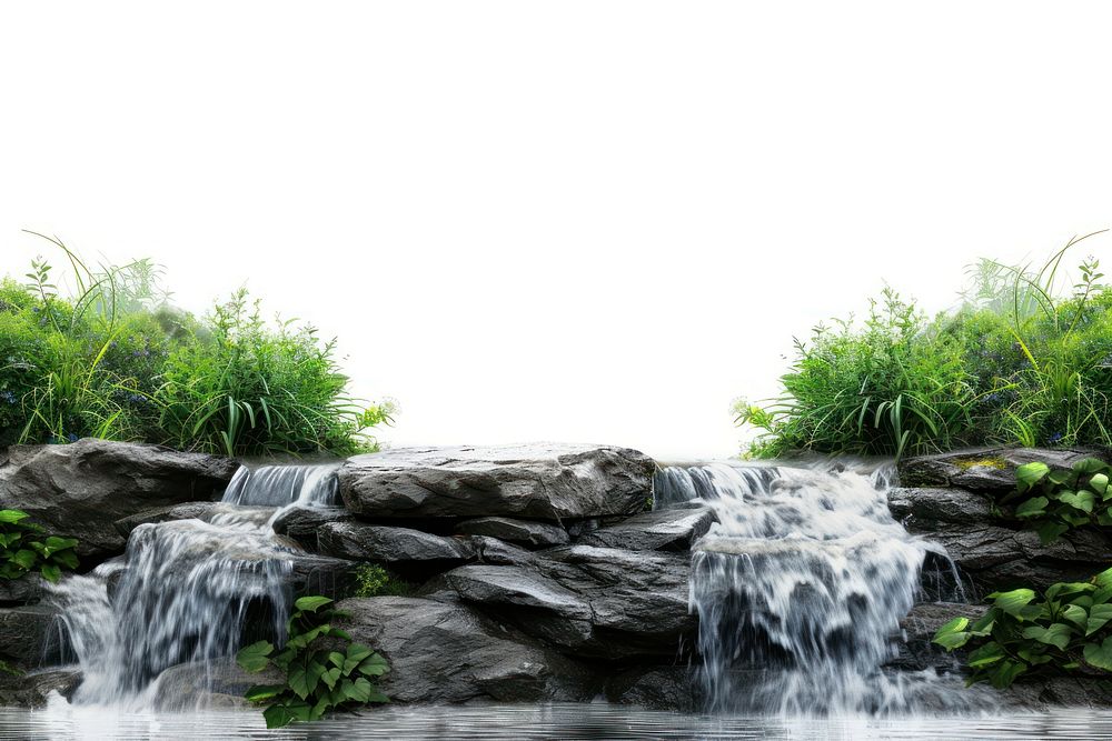 Waterfall nature landscape outdoors.