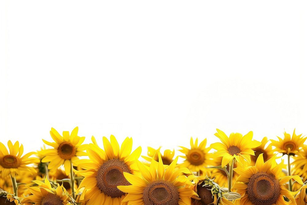 Sunflower field nature backgrounds outdoors.