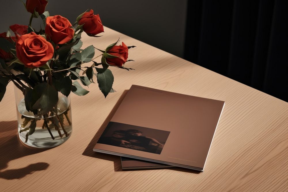 Magazine flower table rose.