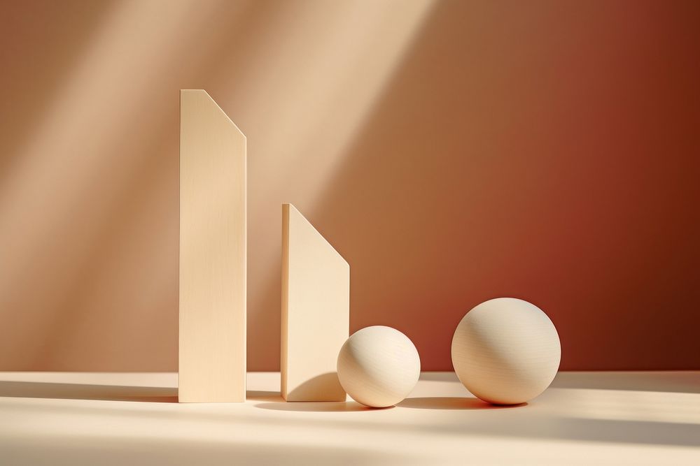 Geometric shapes egg simplicity still life.