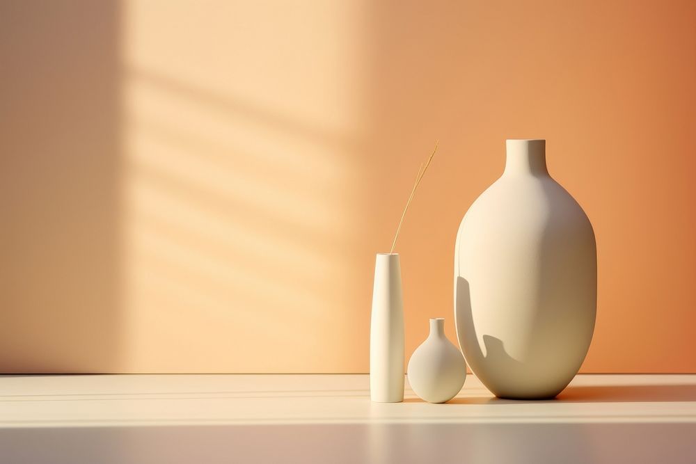Still life shapes vase art simplicity.