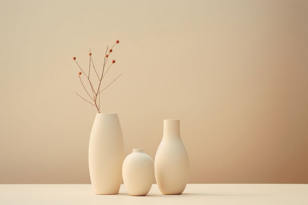 Still life shapes pottery vase decoration.