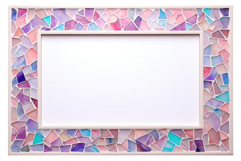 Mosaic a blank nature frame art backgrounds white background.