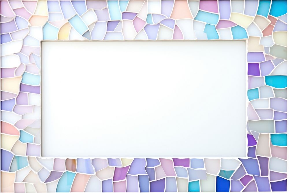Mosaic a blank white nature frame art backgrounds white background.
