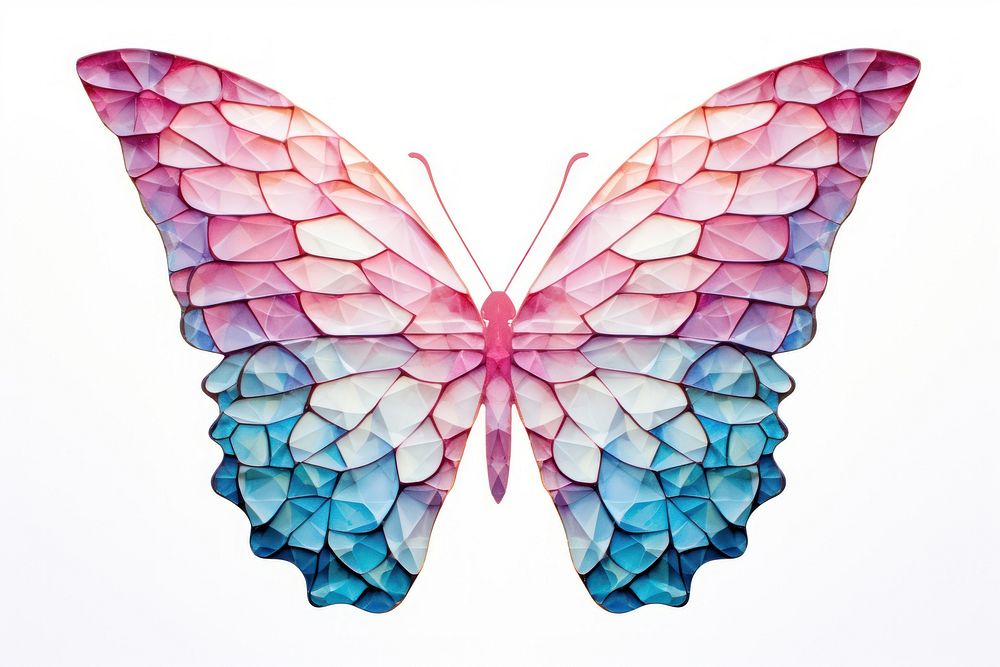 A colorful butterfly frame art insect white background.