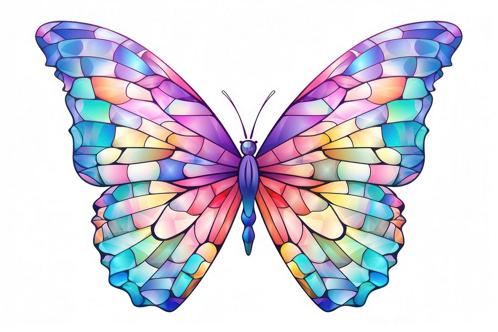 A colorful butterfly frame pattern insect art.