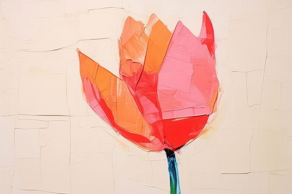 Tulip art paper wall.
