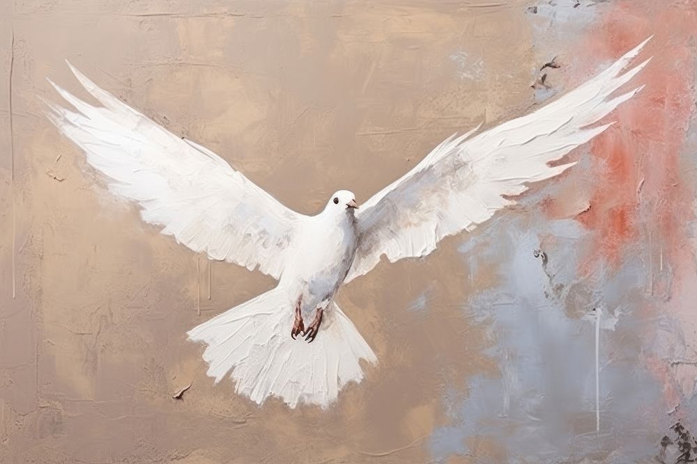 White dove animal bird art.