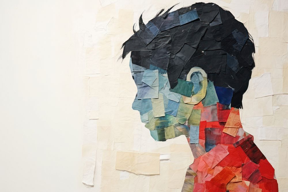 A boy art painting collage.
