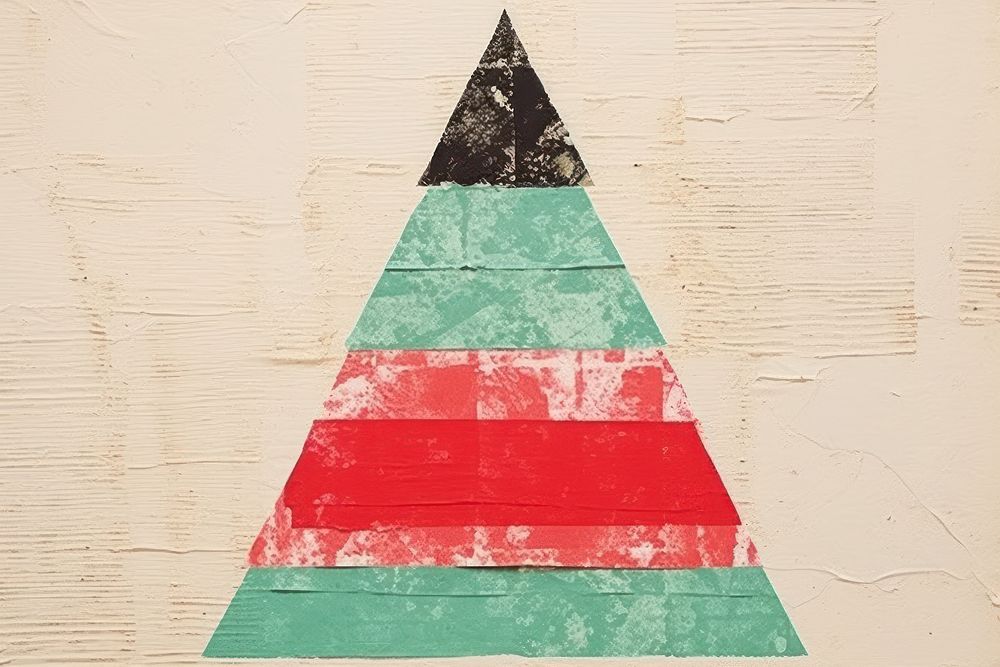 Christmas art creativity triangle.