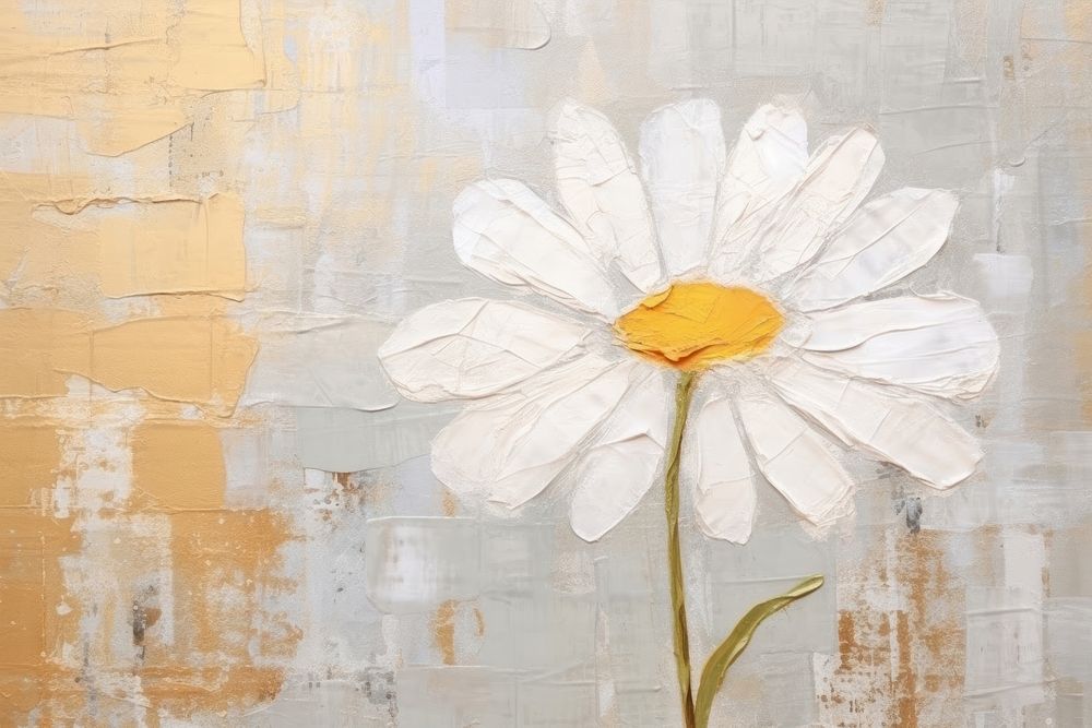 Daisy flower art painting petal.