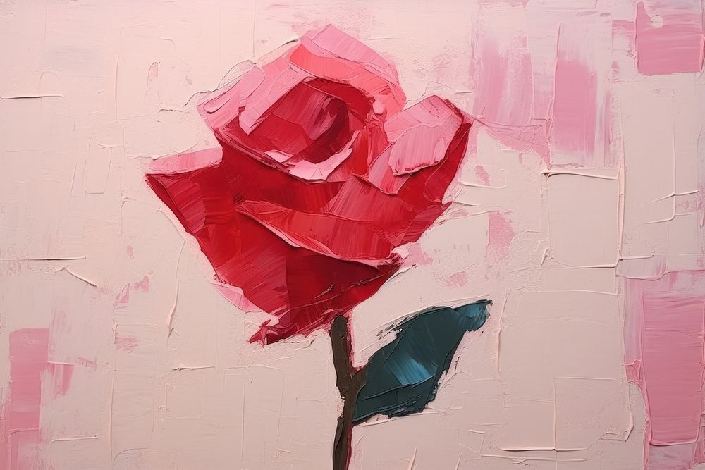 Rose art painting flower.