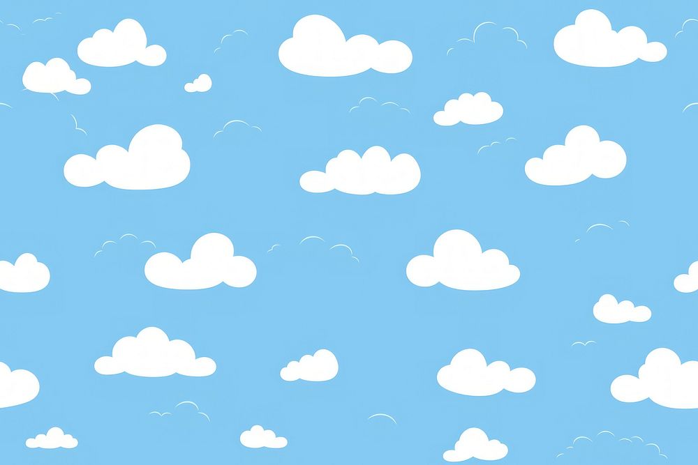 Minimalist Illustration of cloud pattern sky outdoors blue.