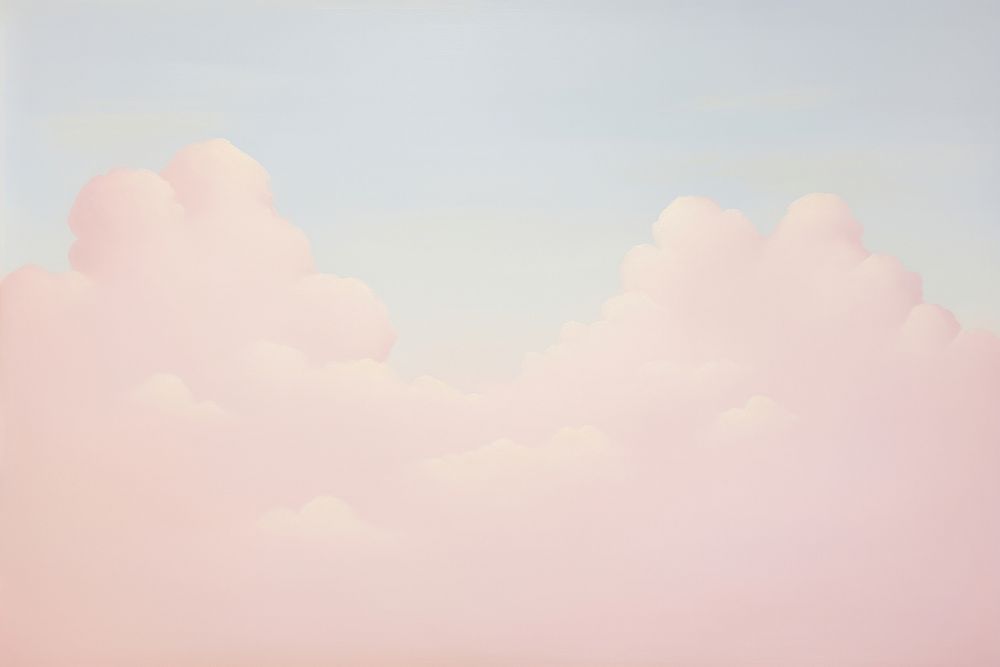 Painting of clouded pink sky backgrounds outdoors nature.