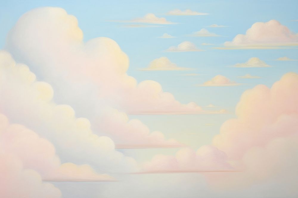 Painting of clouded sky backgrounds outdoors nature.