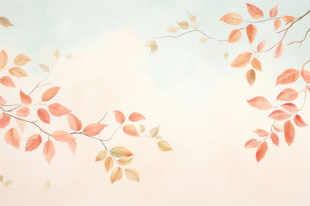 Painting of falling Autumn leaves backgrounds pattern autumn.