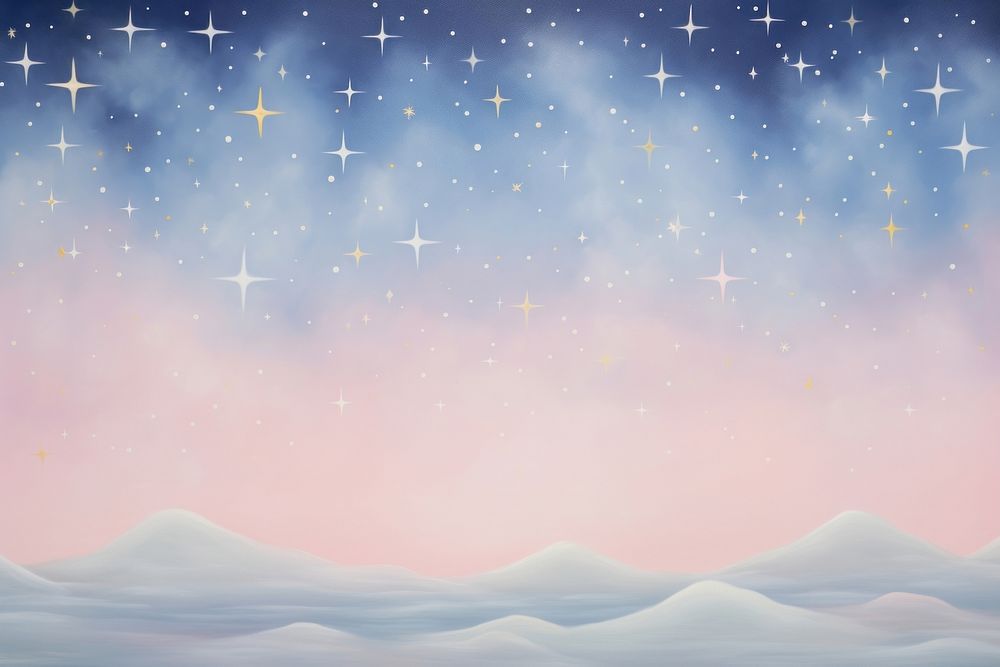 Painting of night sky with glowing stars backgrounds outdoors nature.