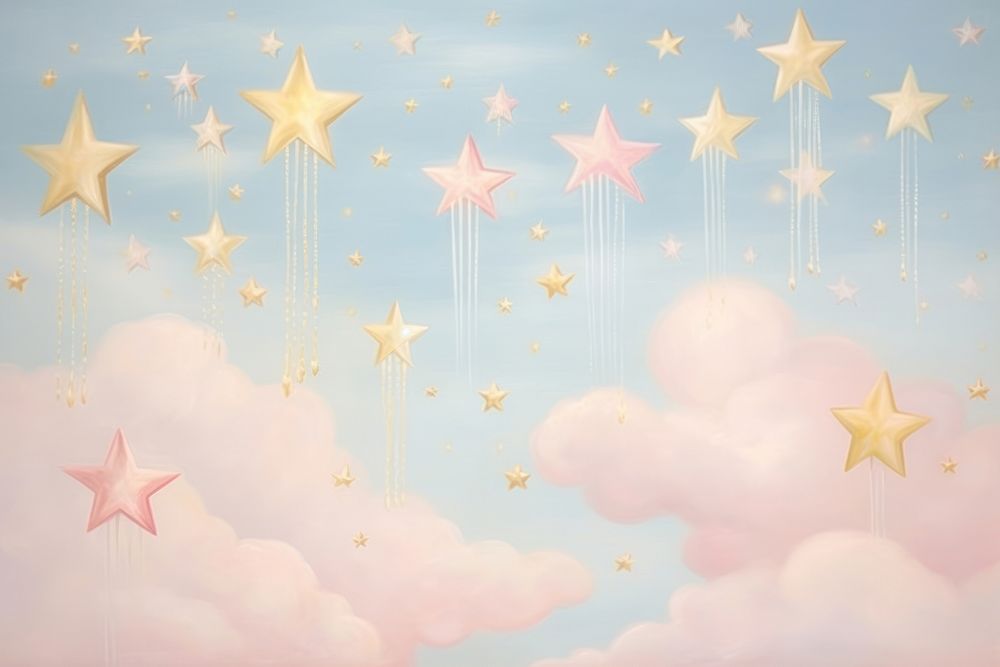 Painting of stars backgrounds tranquility decoration.