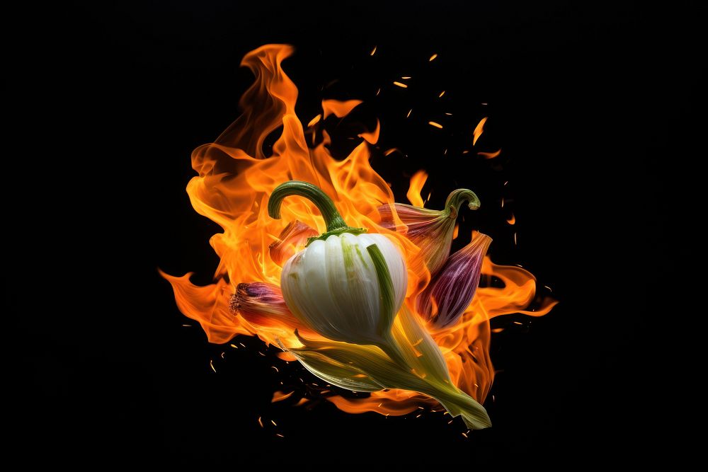 Vegetable fire plant flame.