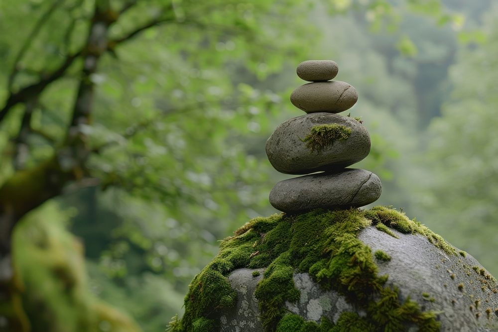 Stones stacked pebble rock spirituality.