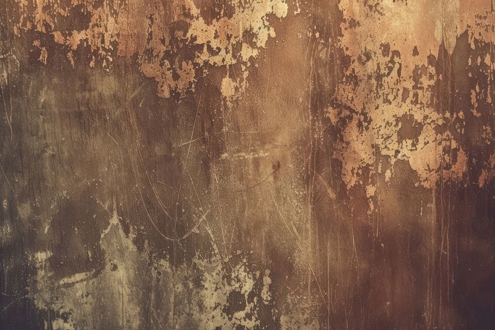 Metallic rust stain texture wall deterioration.