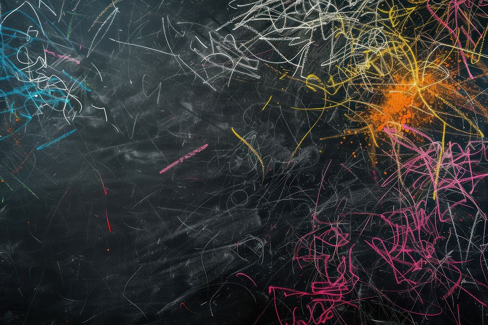 Abstract chalk drawing texture backgrounds blackboard black background.