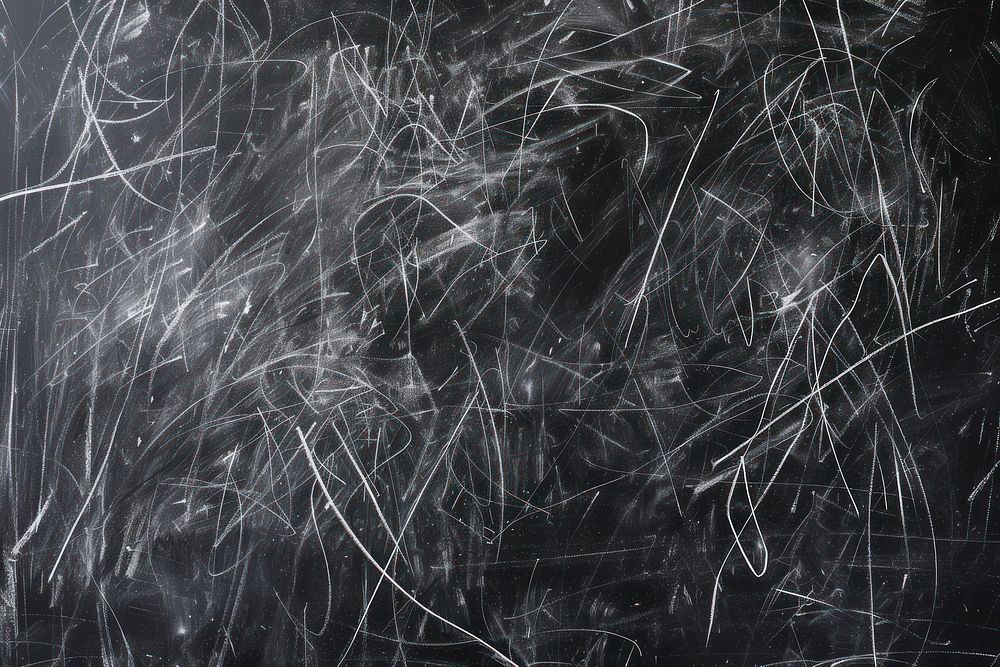 Abstract white chalk drawing texture backgrounds blackboard creativity.