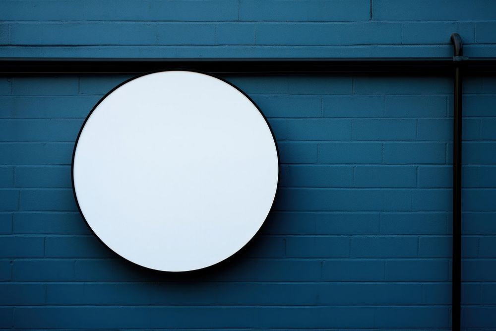 A blank round signage wall architecture light.