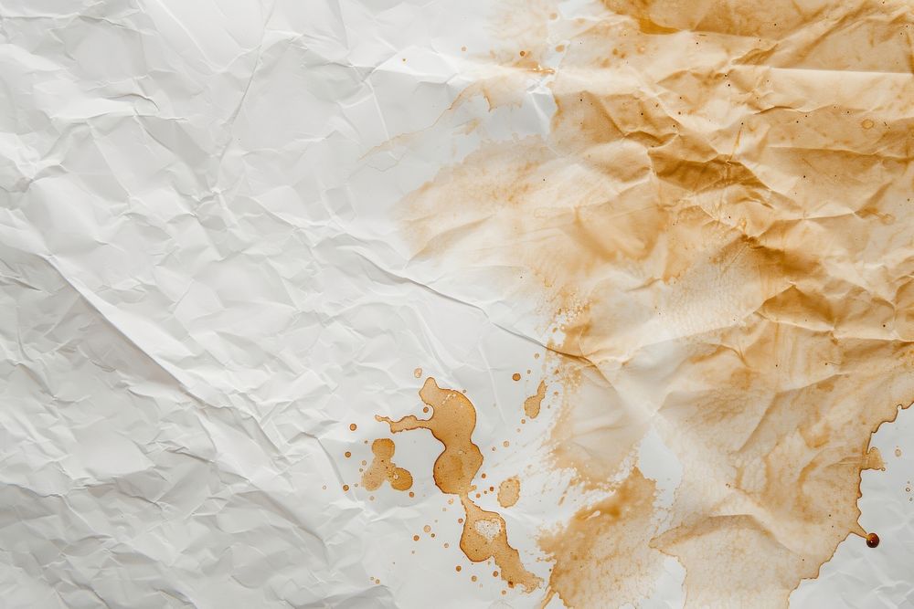 Coffee stain texture paper backgrounds white.