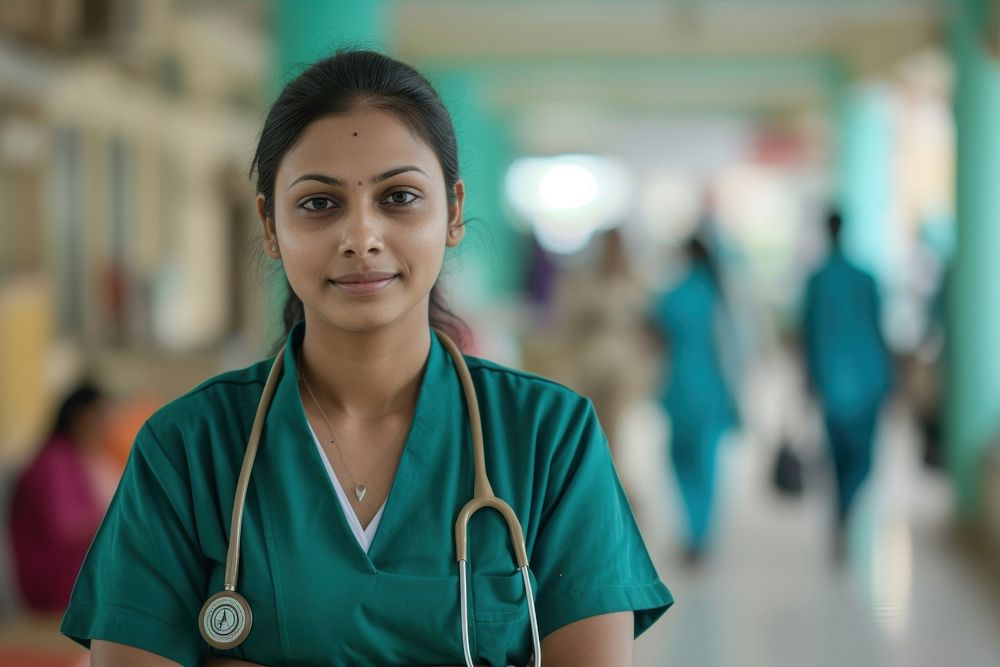 Indian women doctor adult nurse architecture.