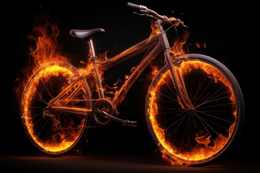 Bicycle fire vehicle black.