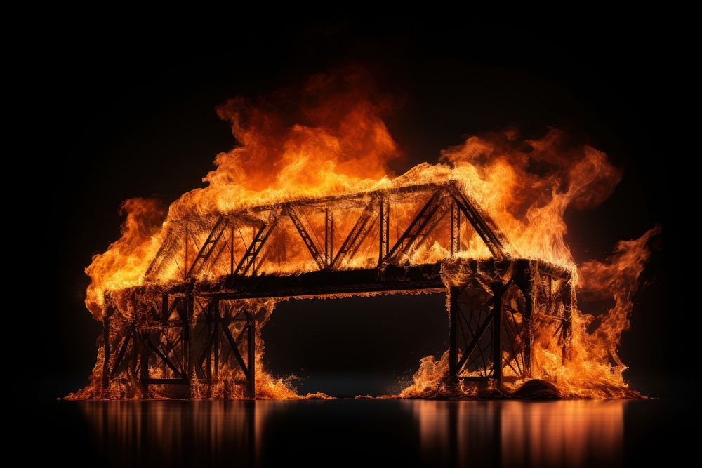 Bridge fire architecture bonfire.