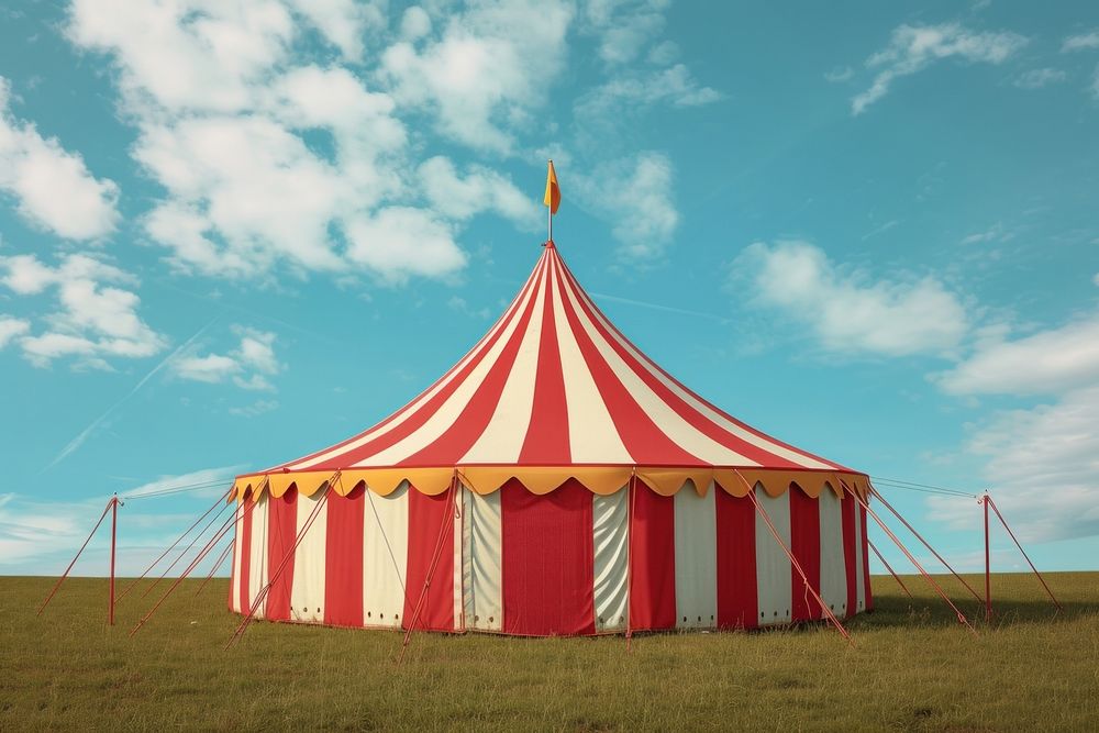 Circus show tent architecture recreation.