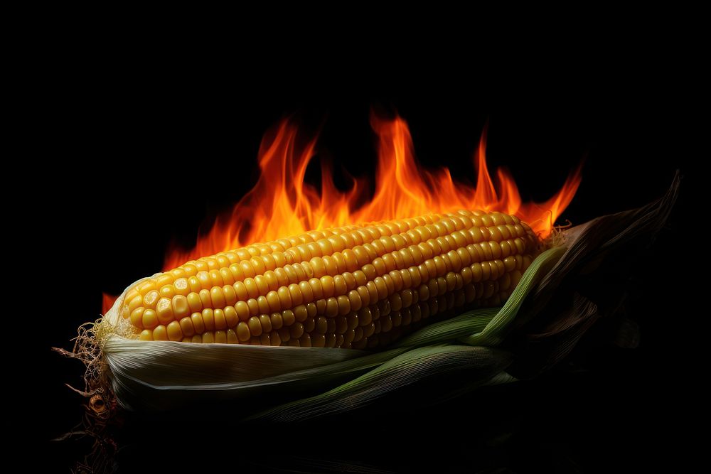Corn fire plant flame.