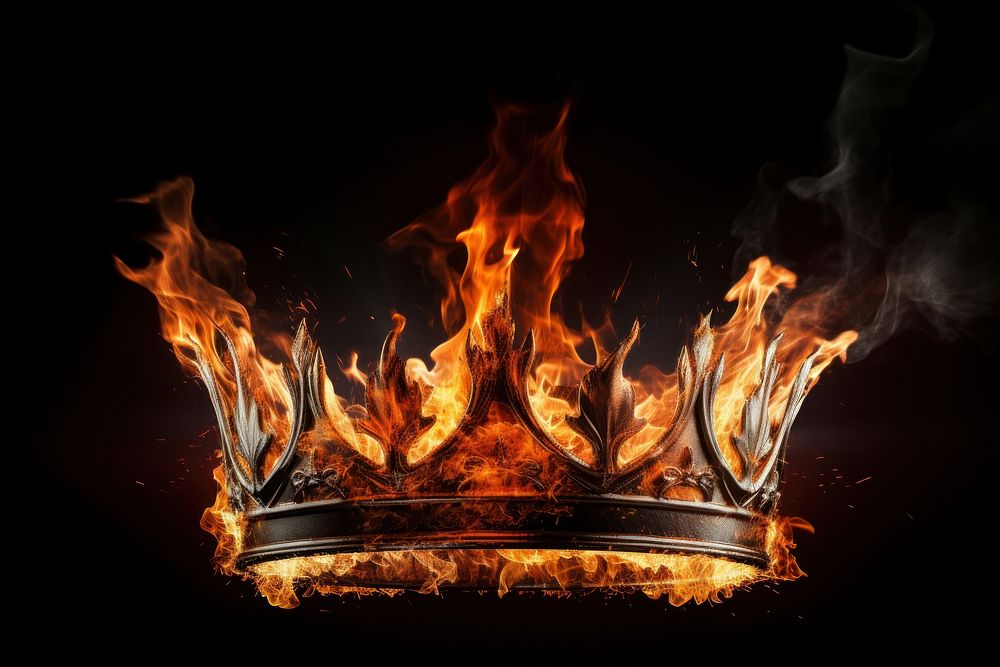 Crown fire bonfire flame.