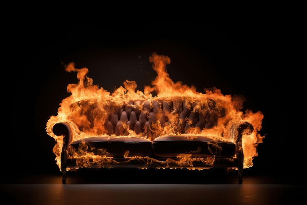 Furniture fire bonfire flame.