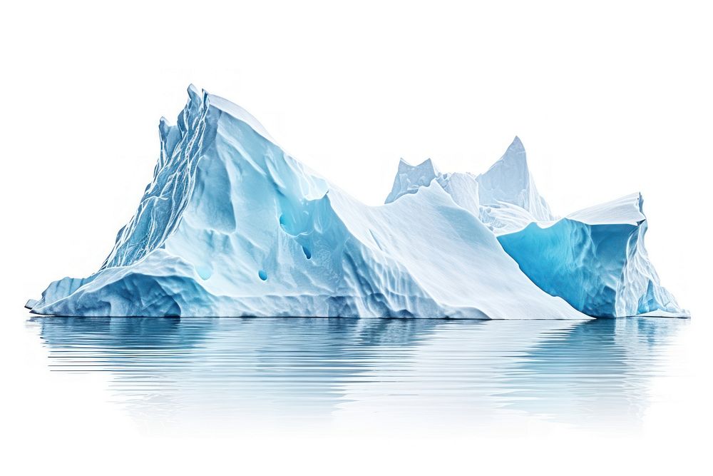 Iceberg landscape outdoors nature white background.
