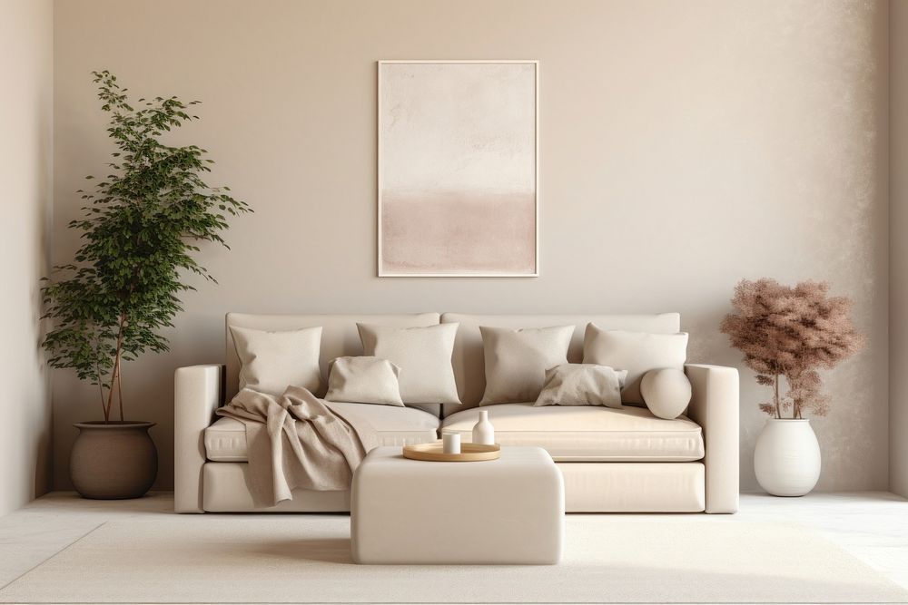 Interior design of living room architecture furniture cushion.