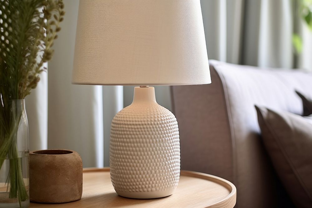 In living room lamp ceramic light.