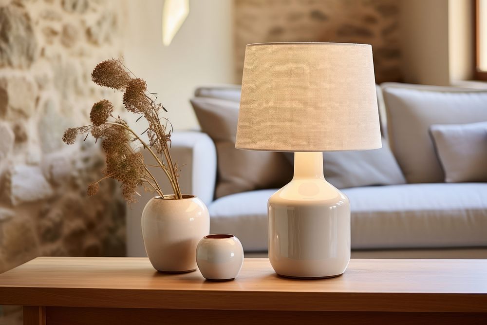 In living room lamp ceramic architecture.