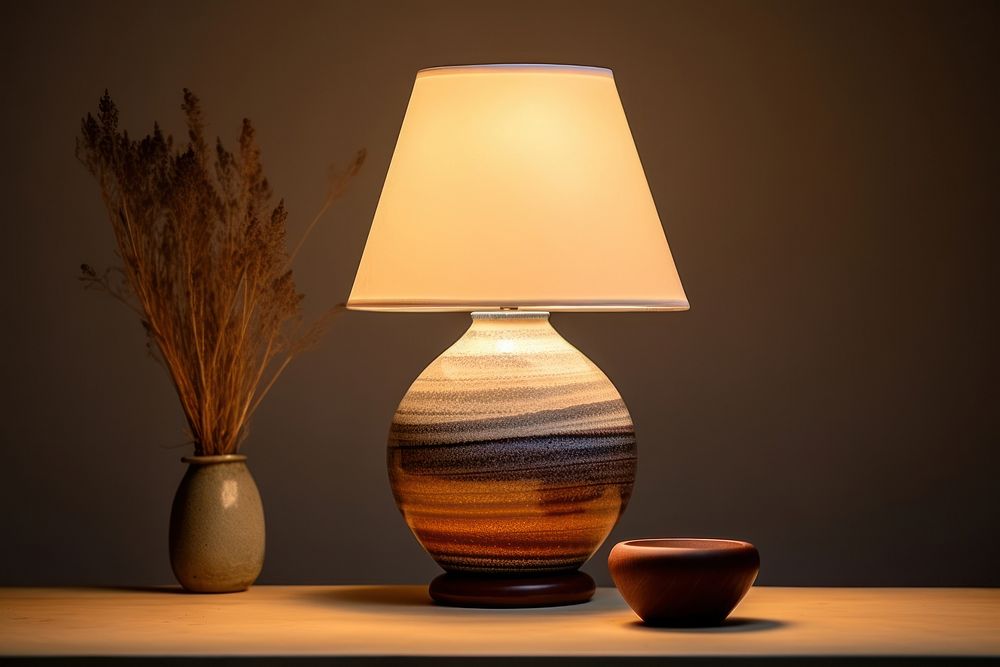 In bedroom lamp lampshade ceramic.