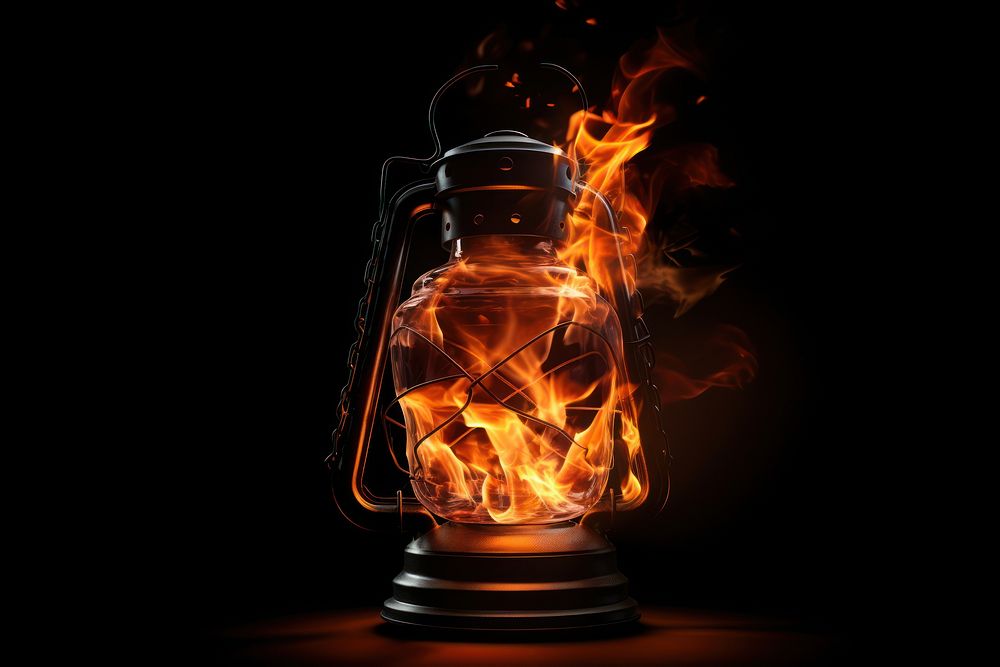 Lantern fire bonfire black.