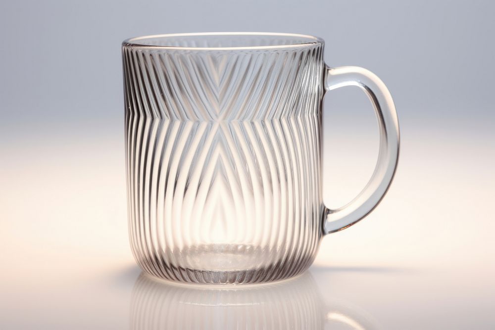 Borosilicate glass mug drink cup jug.