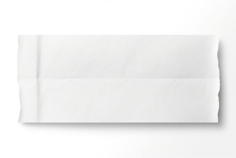 Piece of white paper adhesive strip backgrounds white background simplicity.