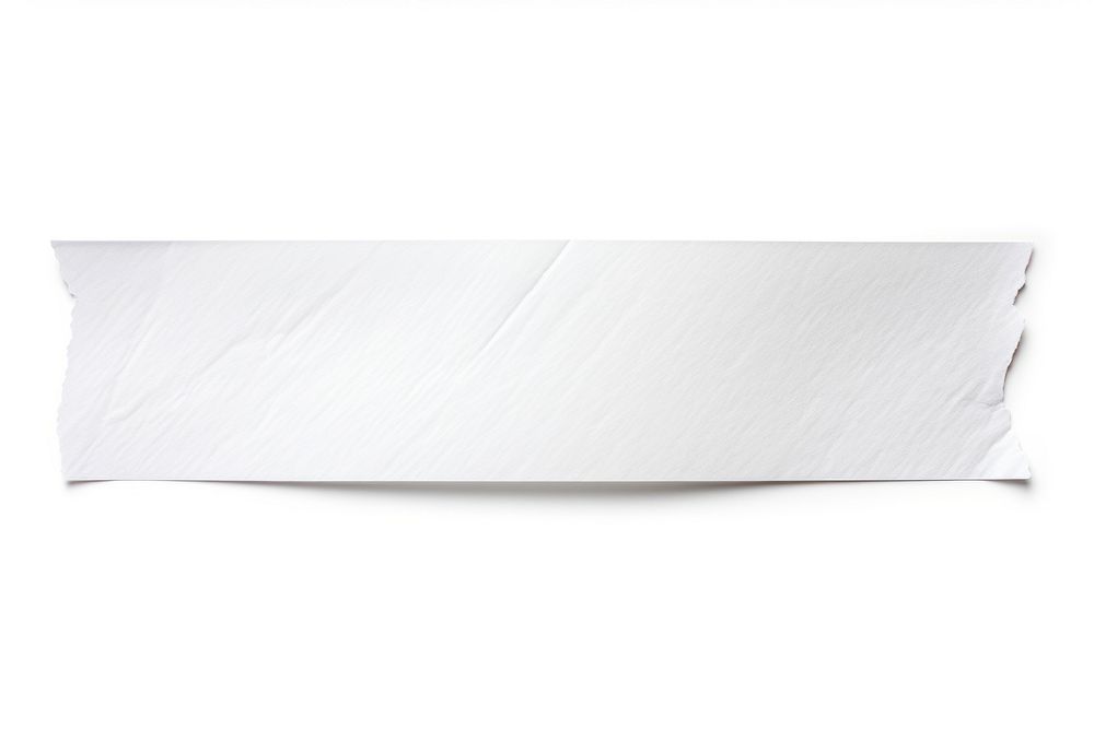 Piece of white paper adhesive strip white background simplicity rectangle.