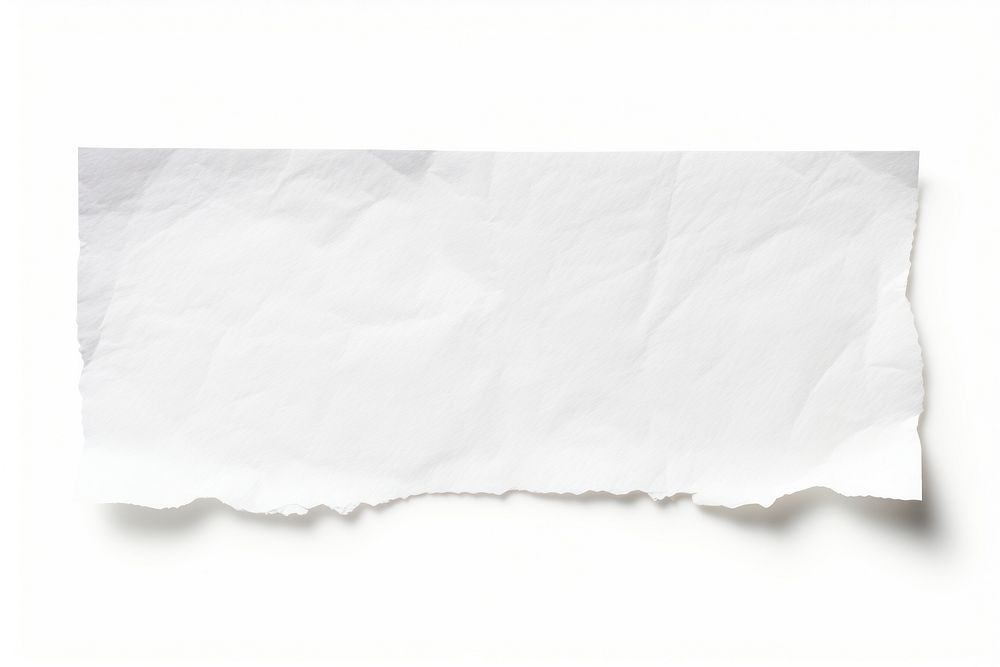 Piece of white paper adhesive strip backgrounds rough white background.
