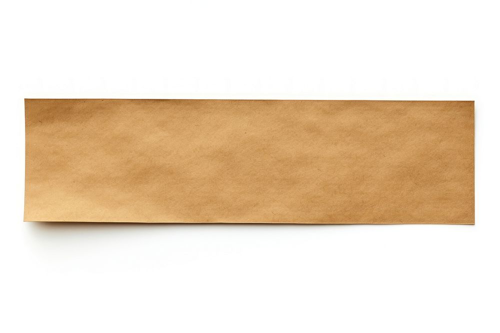 Kraft paper adhesive strip envelope white background blackboard.
