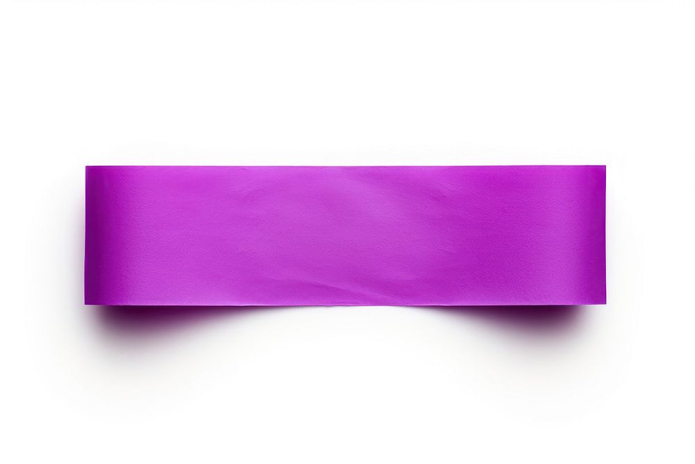 Piece of neon-purple paper adhesive strip white background accessories simplicity.